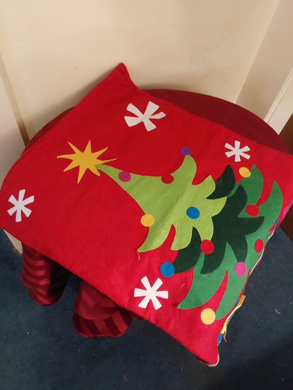 Hand-sewn Christmas Sack For Santa's Gifts, Large Felt Gifts Bag - Picture 5 of 5